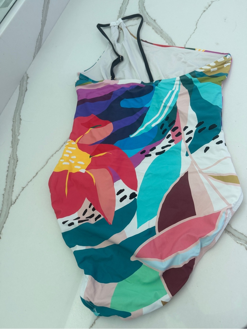 La Blanca One-Piece Swimsuit in Teal, Red, Yellow, Pink, Purple, White - Picture 3 of 5